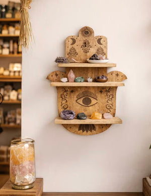 Hamsa Shaped Wall Shelf