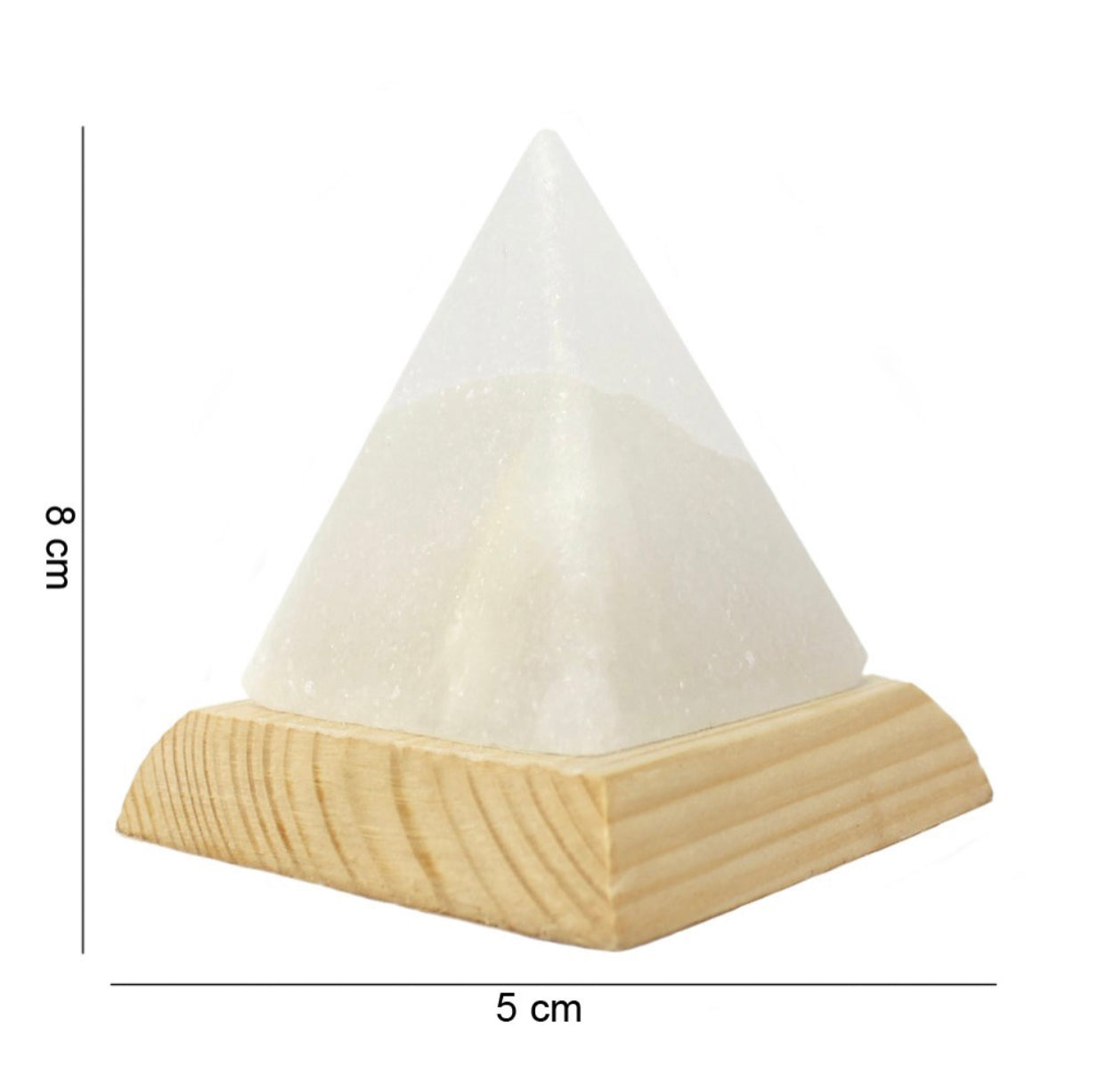 Colour changing pyramid salt lamp