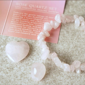 SERENITY LOVE TOKEN ROSE QUARTZ SET