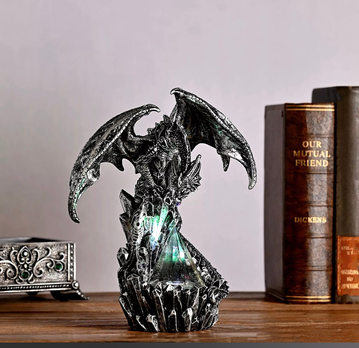 JULIANA MYSTIC LEGENDS SILVER DRAGON WITH LIGHT - MEDIUM