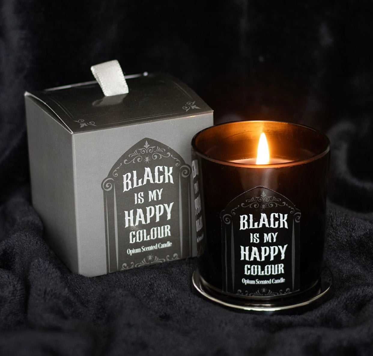 BLACK IS MY HAPPY COLOUR OPIUM CANDLE