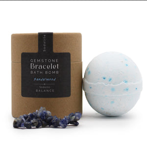 Gemstone bracelet bath bomb