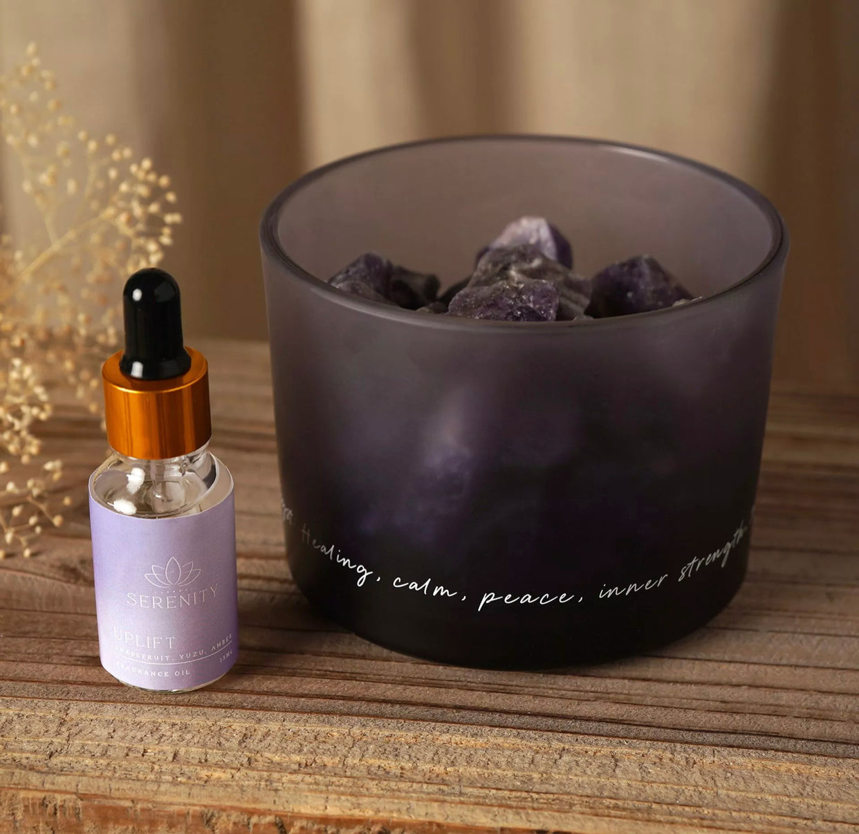 SERENITY AMETHYST CRYSTAL BOWL DIFFUSER & OIL
