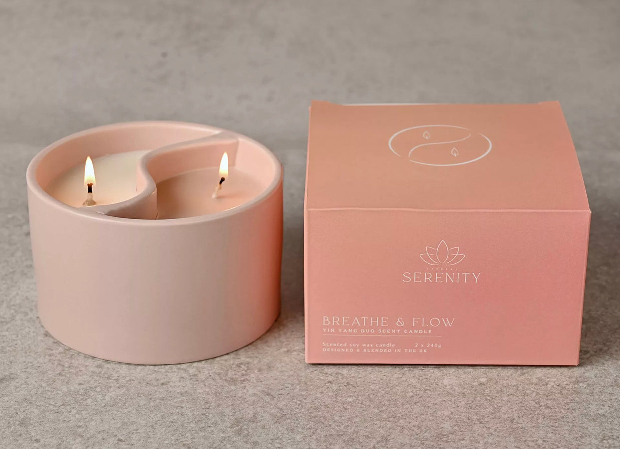 SERENITY YIN YAN BREATHE & FLOW CERAMIC CANDLE 650G