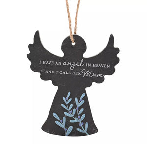 SLATE ANGEL HANGING PLAQUE