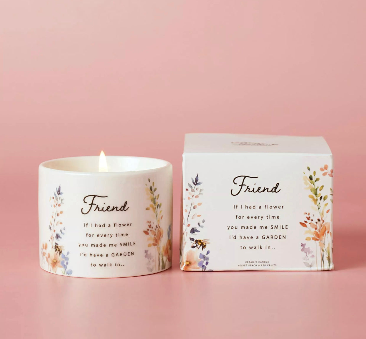 THE COTTAGE GARDEN CERAMIC CANDLE 100G - FRIEND