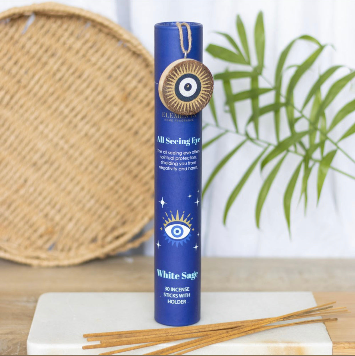 All seeing eye, white sage incense