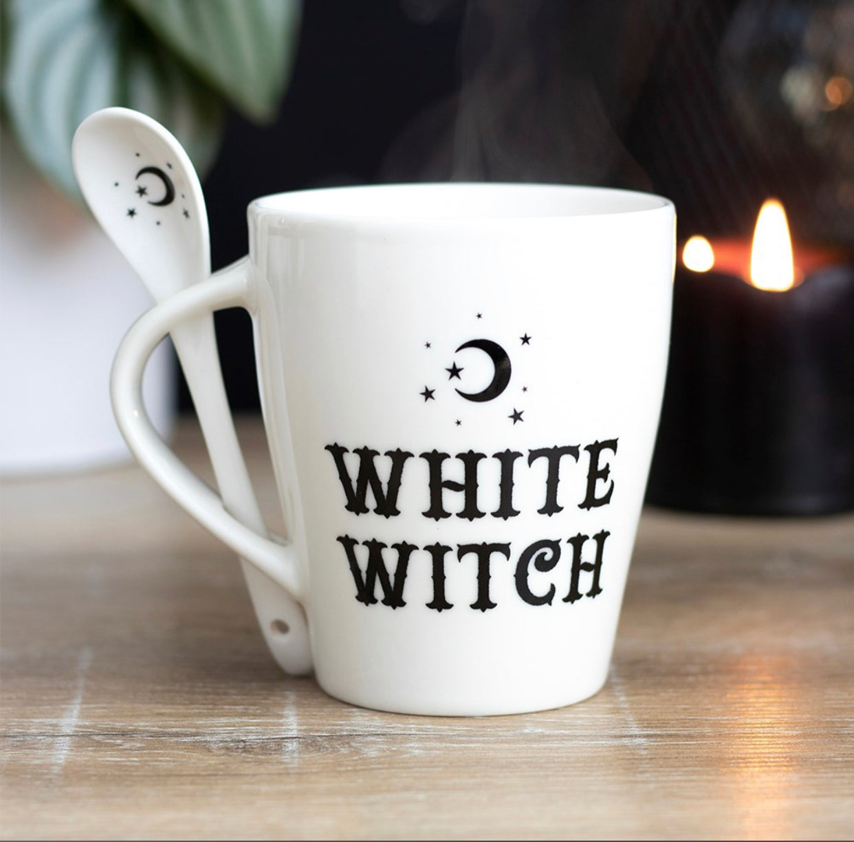 White witch mug&spoon