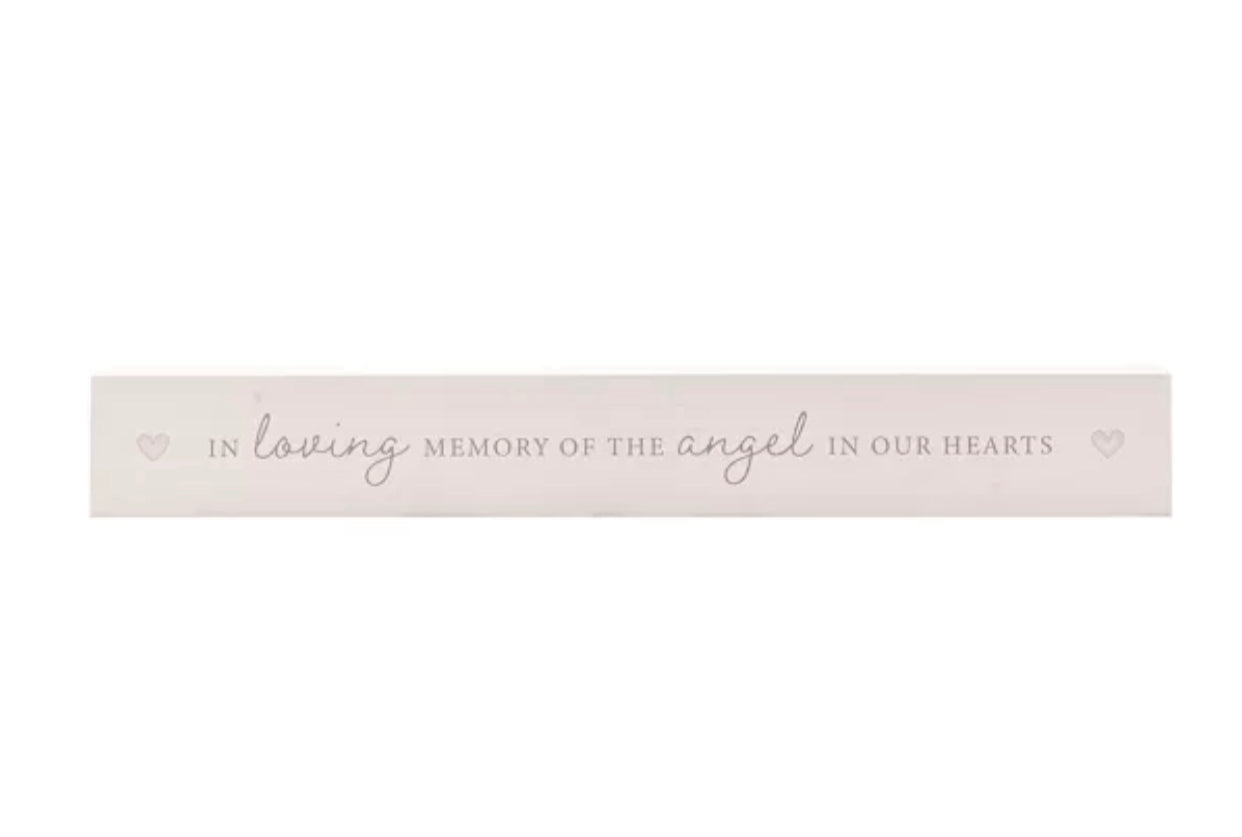 THOUGHTS OF YOU ANGEL LONG MANTLE PLAQUE