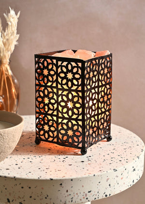 SERENITY HIMALAYAN SALT LAMP BASKET - MOROCCAN STYLE