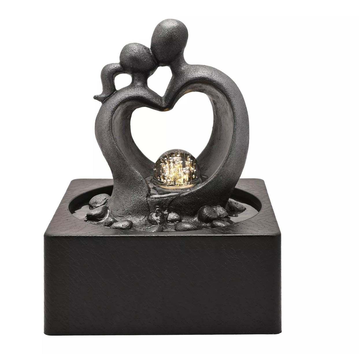 JULIANA KISSING WATER FOUNTAIN WITH LED BALL LIGHT