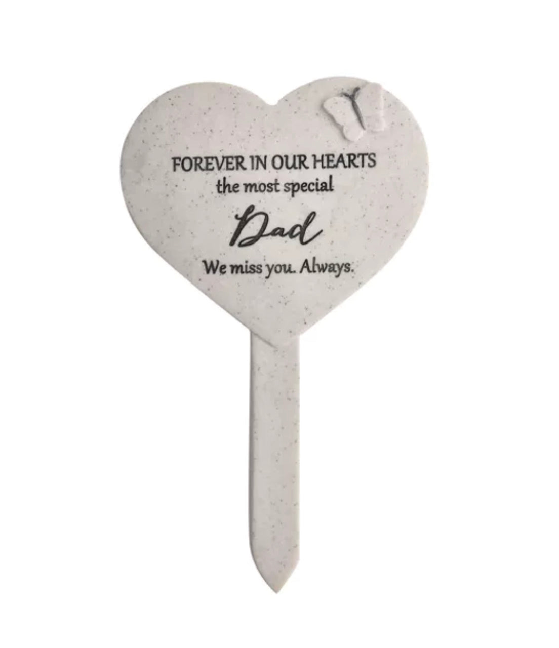 THOUGHTS OF YOU HEART GRAVESIDE STAKE - DAD