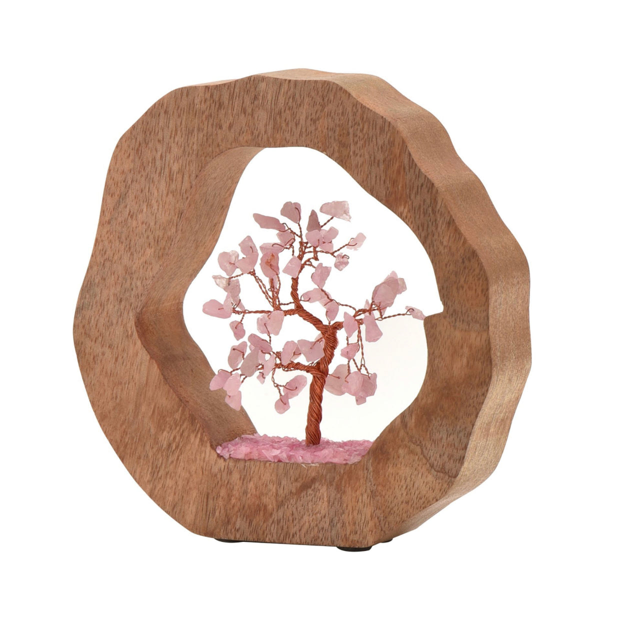 SERENITY TREE OF LIFE BLOCK - ROSE QUARTZ