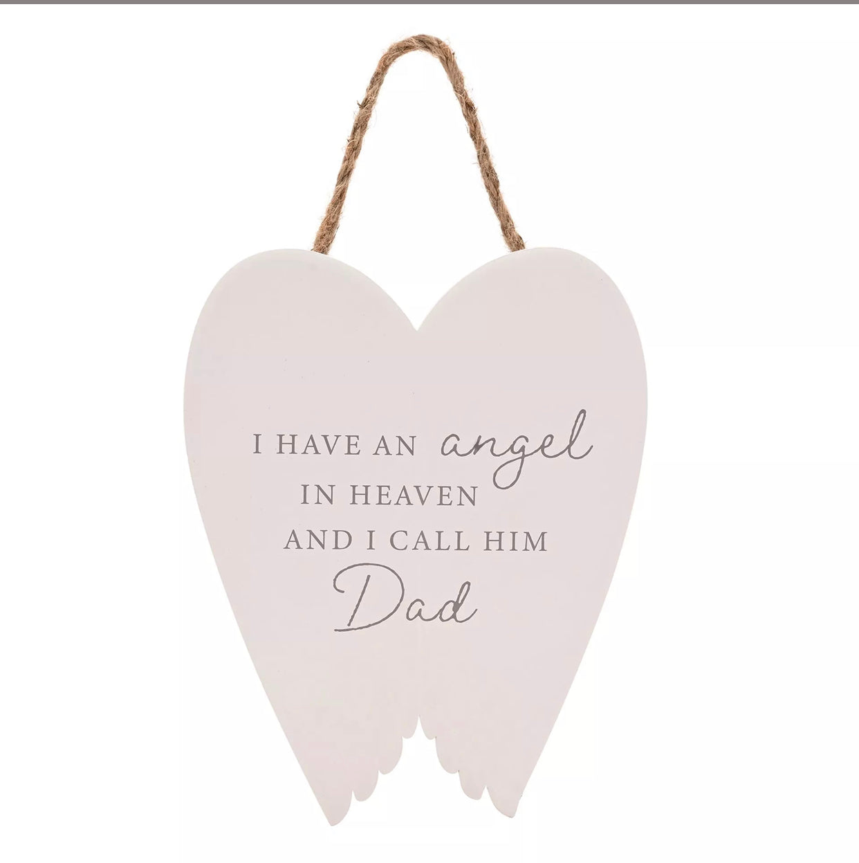 THOUGHTS OF YOU ANGEL WINGS HANGING PLAQUE LARGE