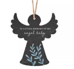 SLATE ANGEL HANGING PLAQUE