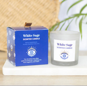 White sage all seeing eye candle