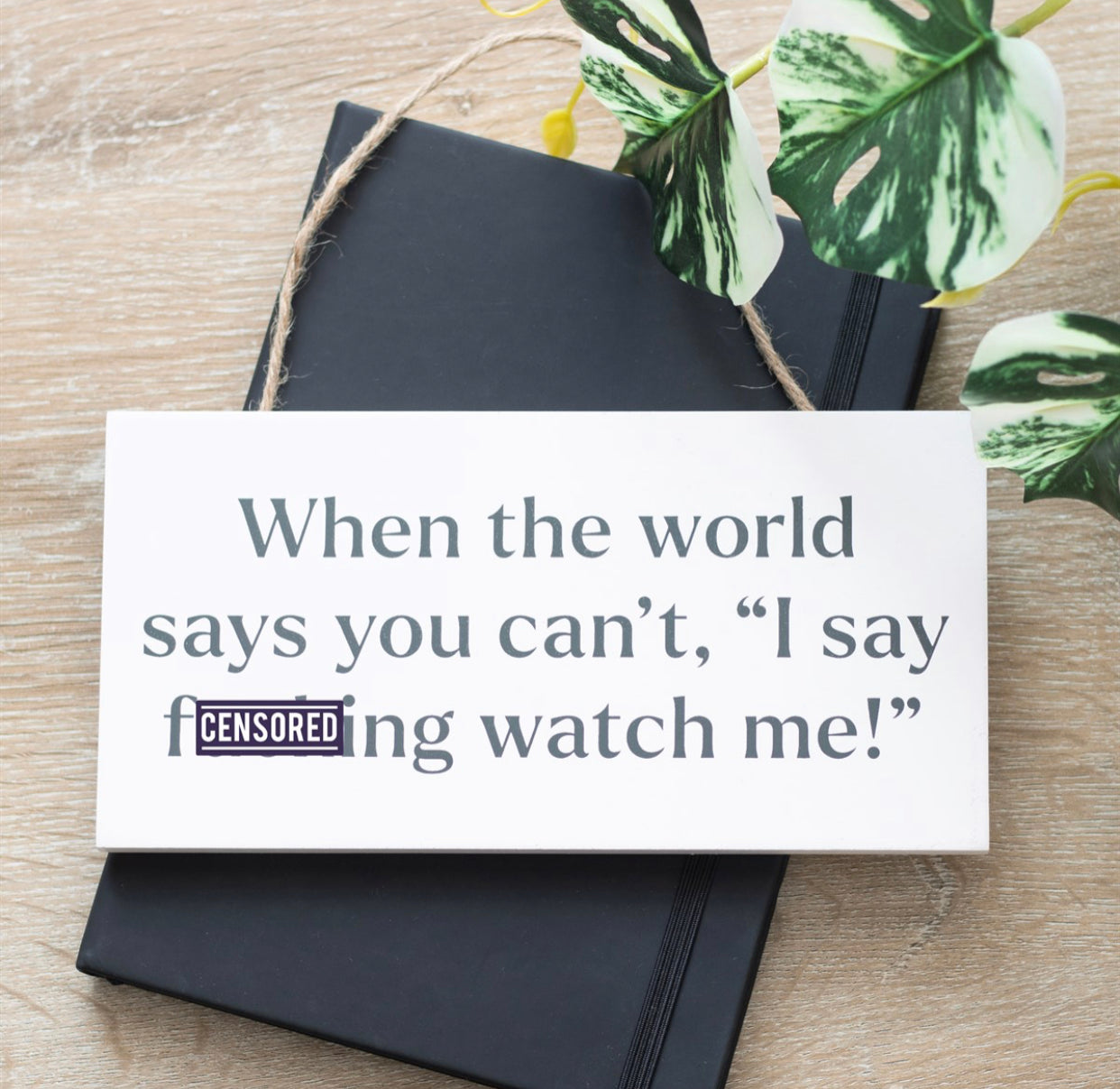 F*CKING WATCH ME! SWEARY HANGING SIGN