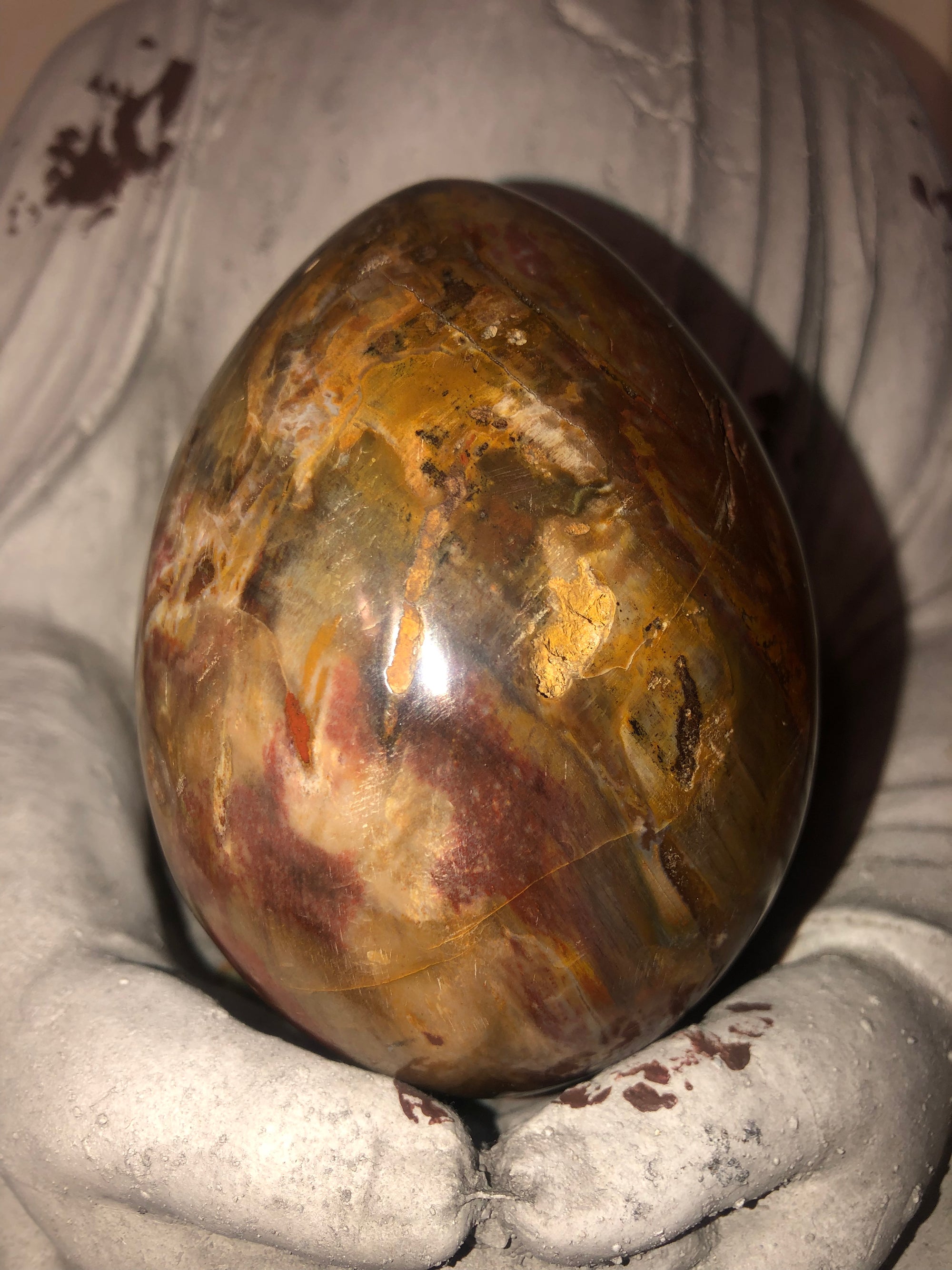 Petrified wood egg