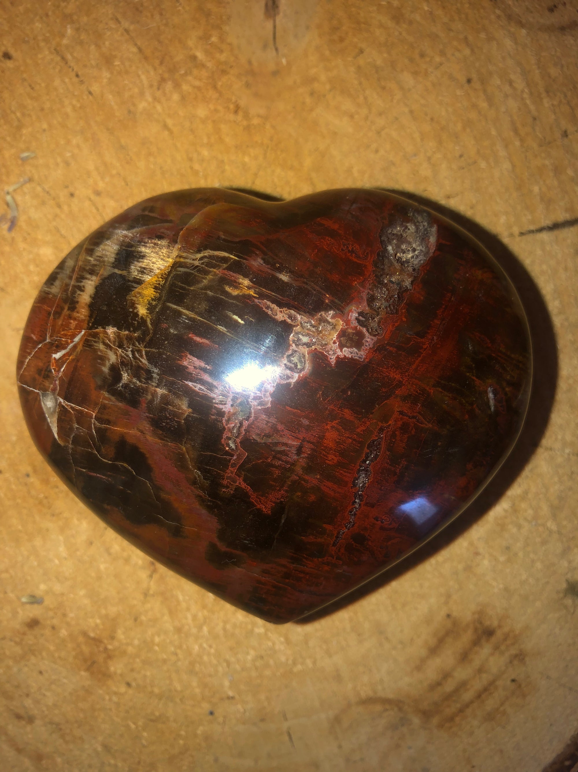 Petrified wood heart