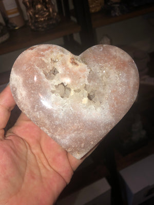 Pink amethyst heart