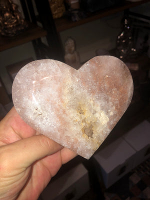 Pink amethyst heart