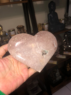 Pink amethyst heart