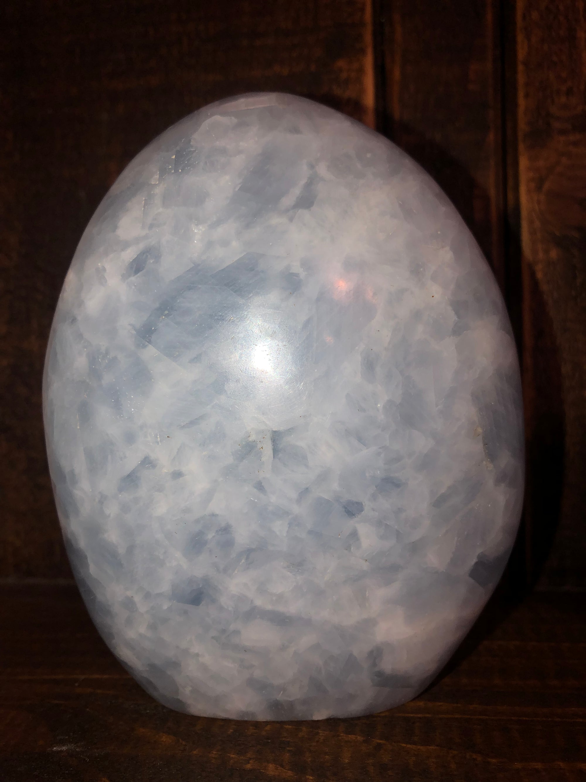 Blue calcite Freeform