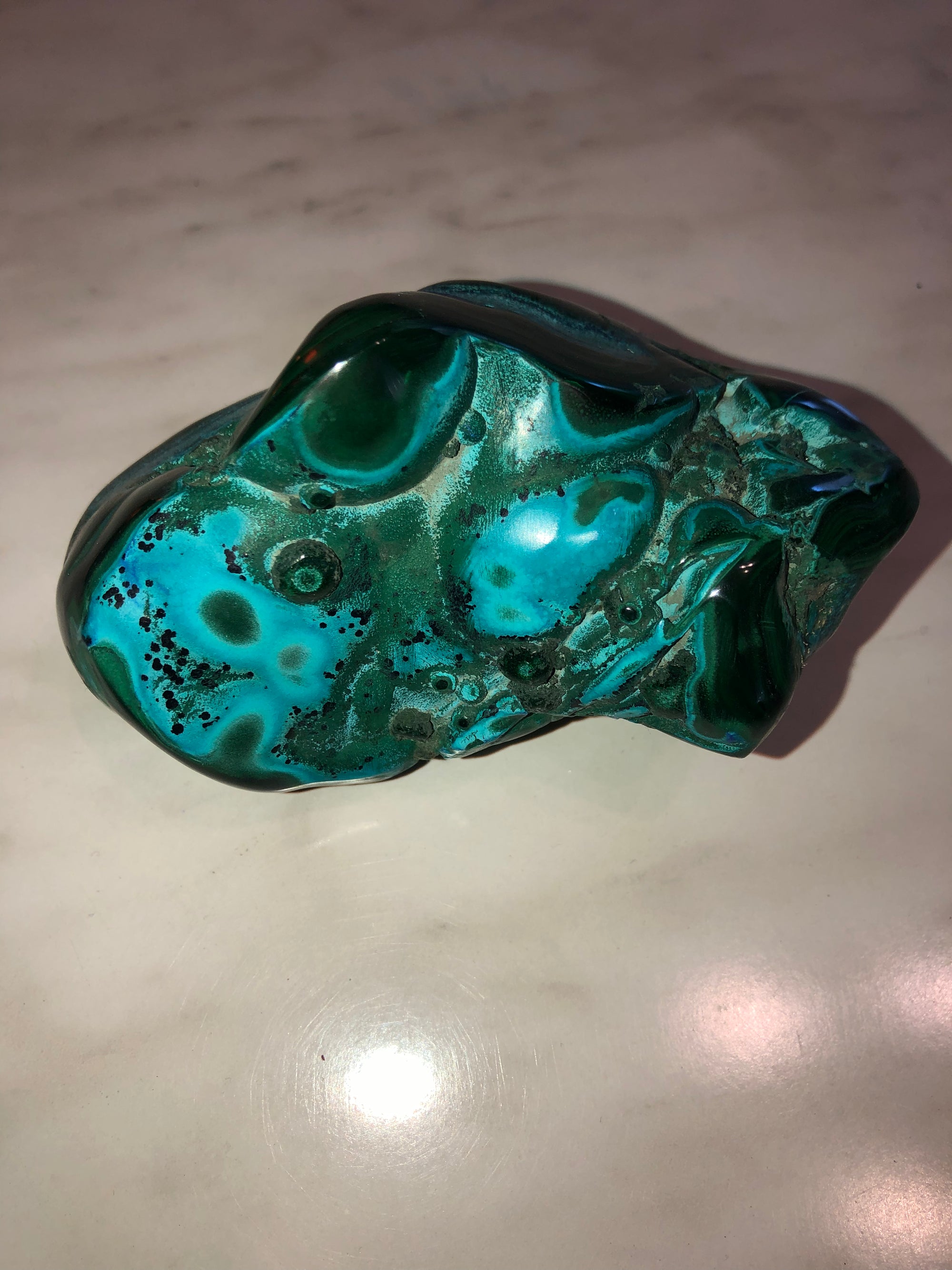 Malachite and chrysocolla