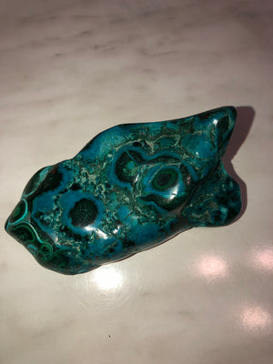 Malachite and chrysocolla