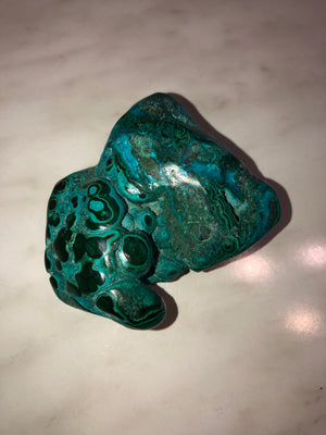 Malachite and chrysocolla