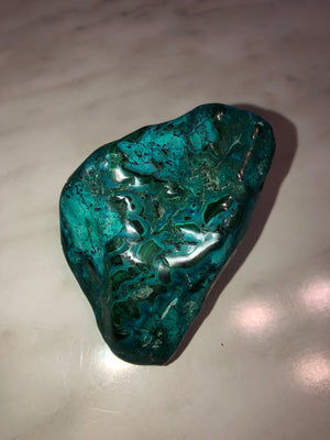 Malachite and chrysocolla