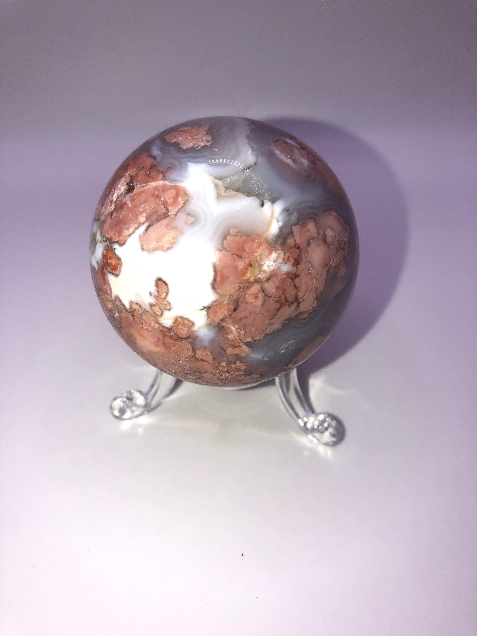 Pink Mexican agate Sphere