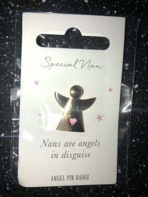 Little angels sentiment pin badge