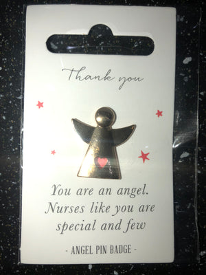 Little angels sentiment pin badge