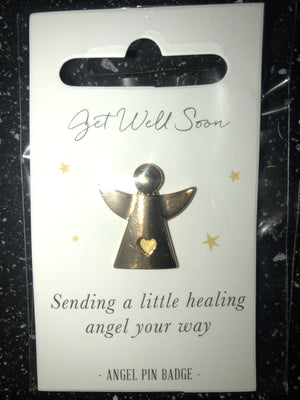 Little angels sentiment pin badge