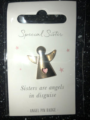 Little angels sentiment pin badge