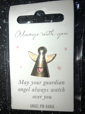 Little angels sentiment pin badge