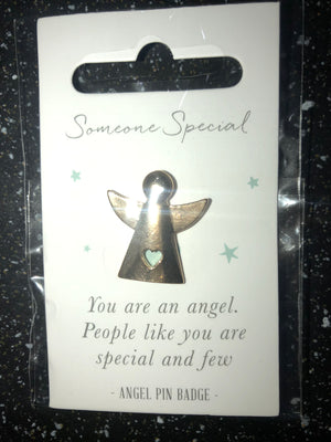 Little angels sentiment pin badge