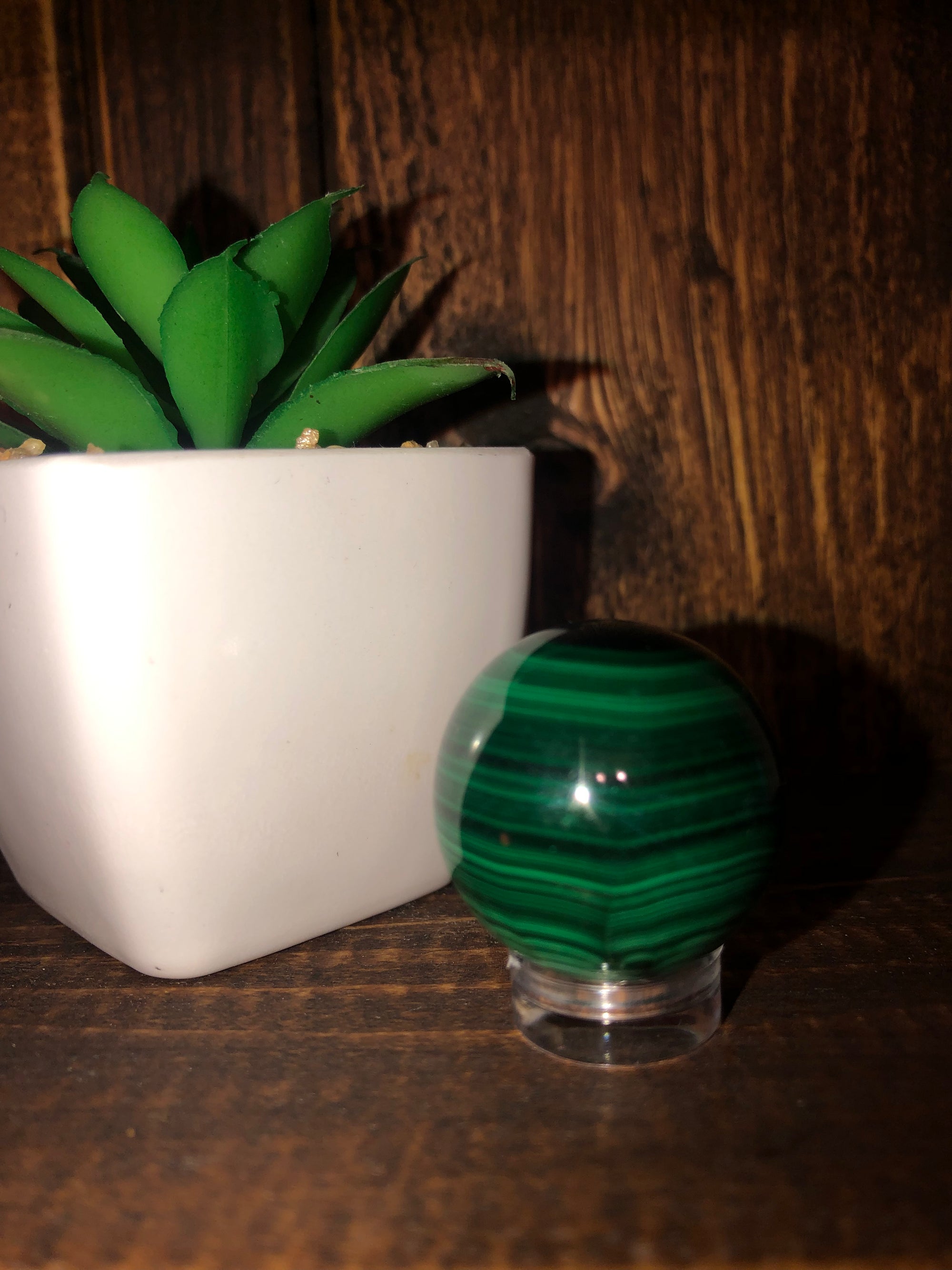 Mini malachite sphere