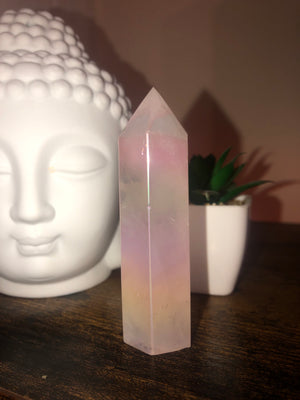 Aura Rose Quartz Tower