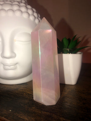 Aura Rose Quartz Tower