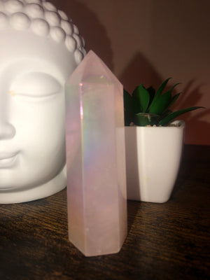 Aura Rose Quartz Tower