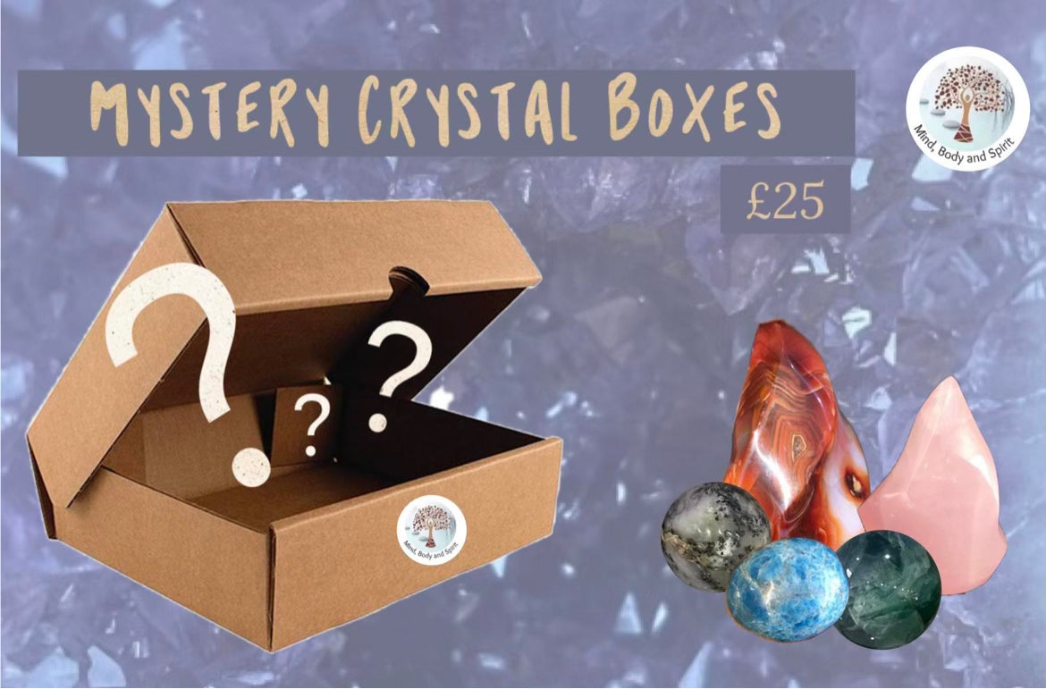 Mystery crystal box with reading