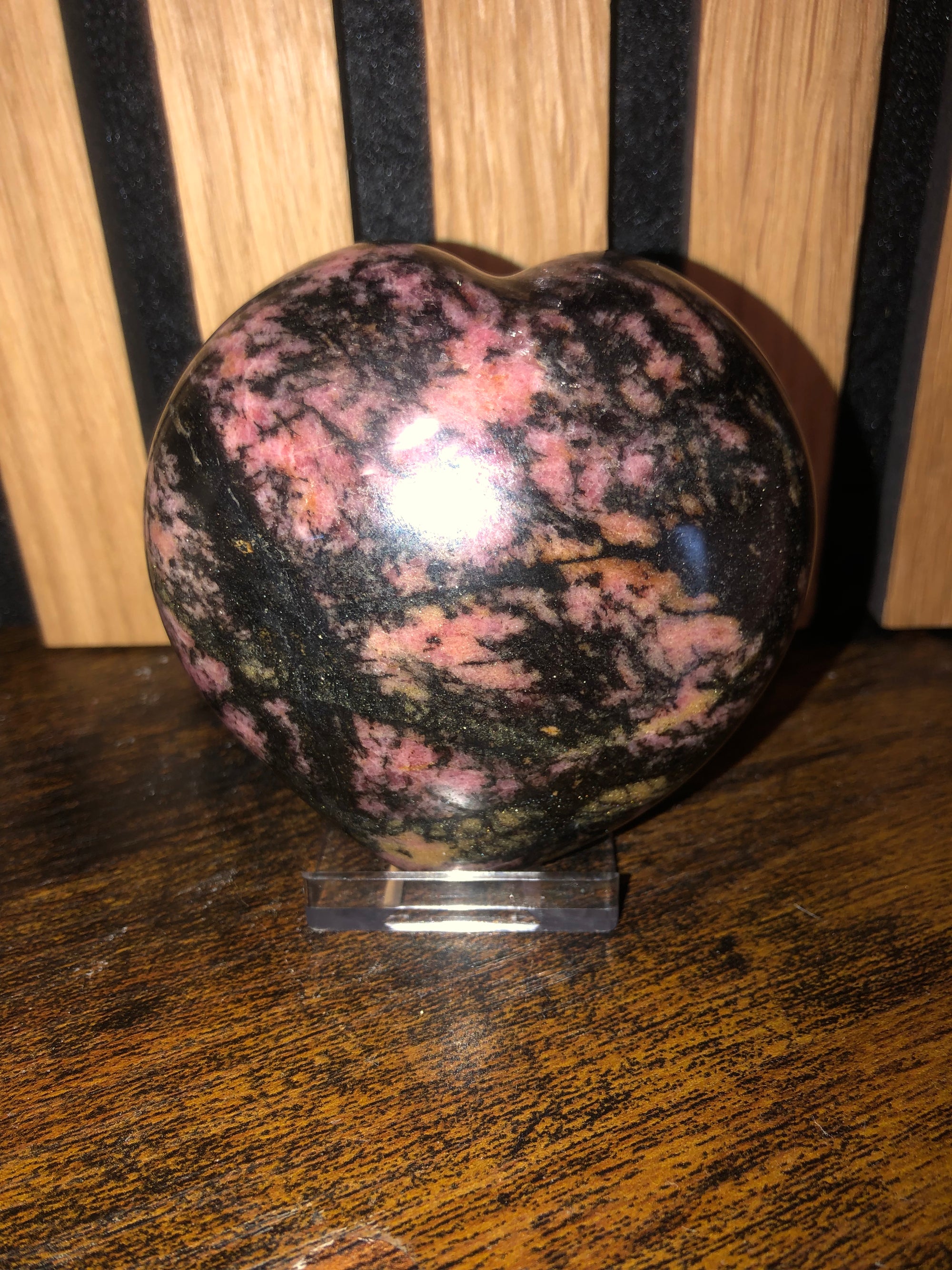 Rhodonite heart