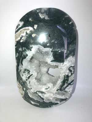 Large green moss agate