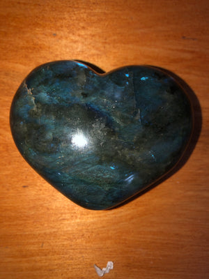 Carved Labradorite Heart