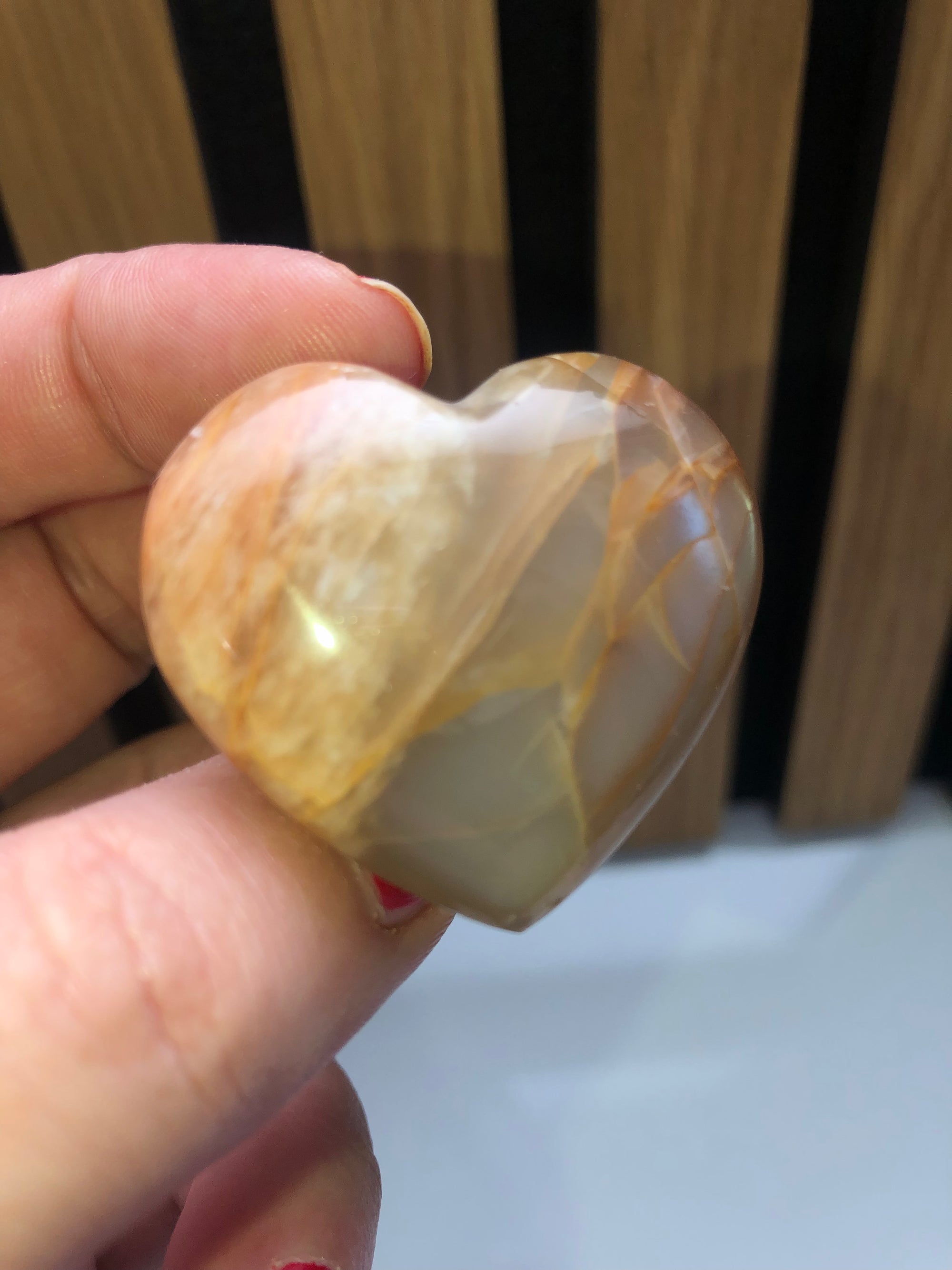 Mini moonstone hearts