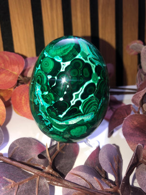 Malachite and chrysocolla egg