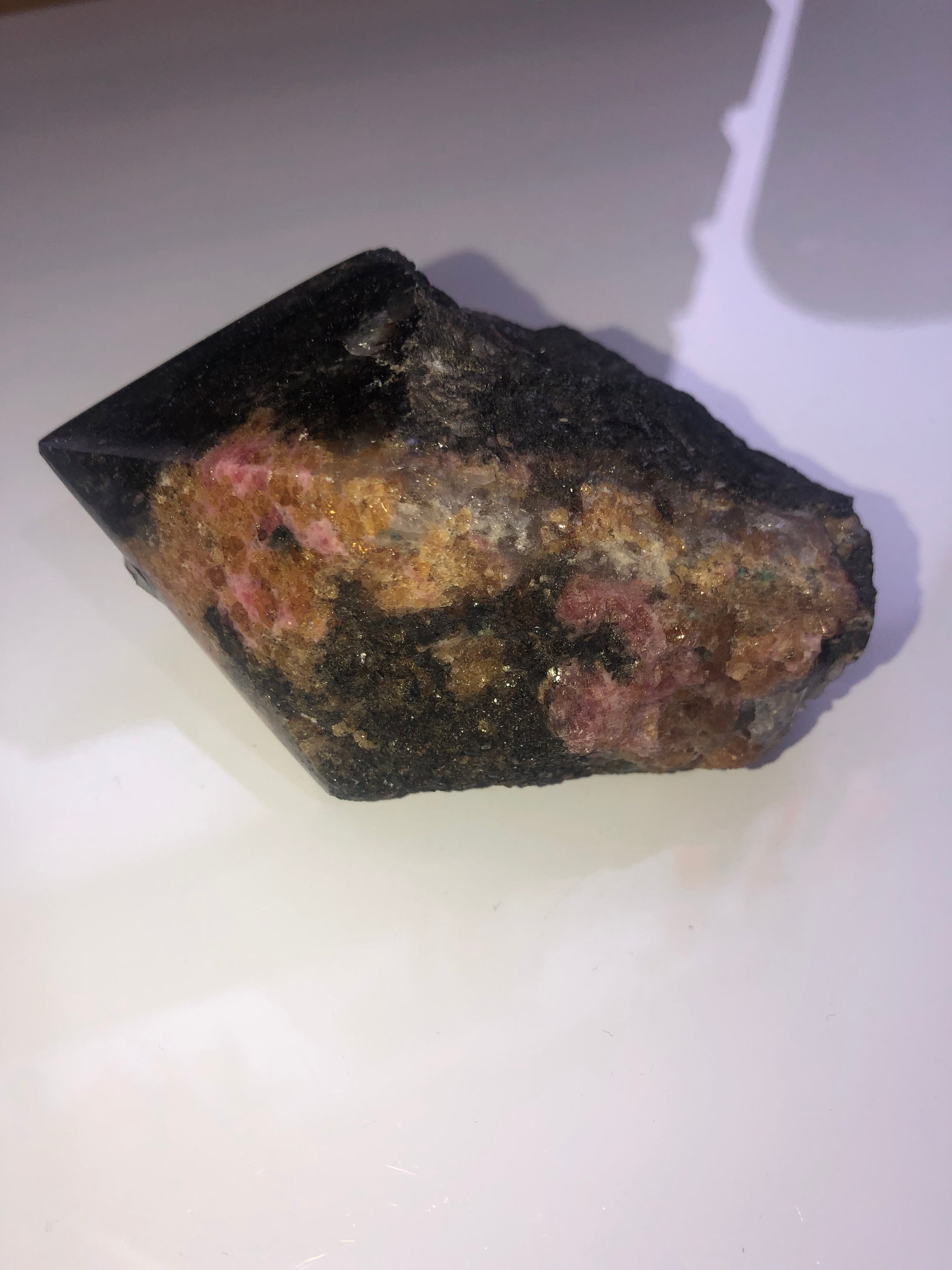 Raw/polished rhodonite