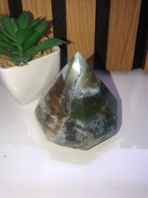Green Moss agate diamond shape